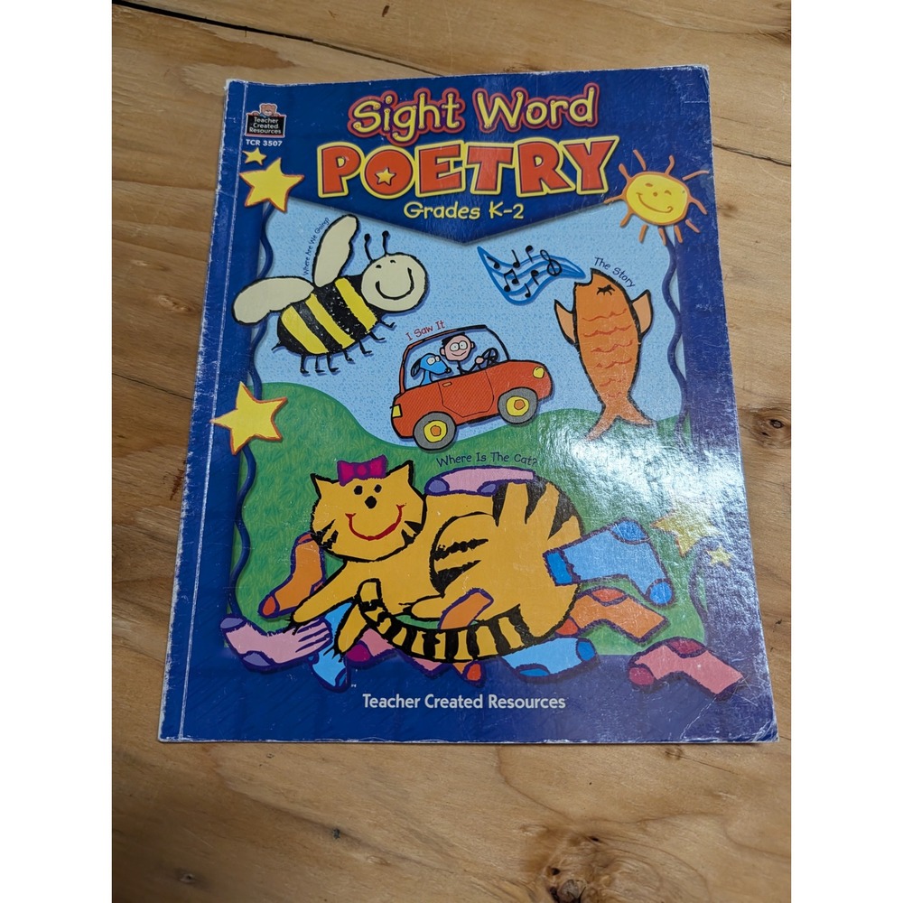 Teacher Created Resources Sight Word Poetry Grades K-2 Blue TCR 3507 Workbook